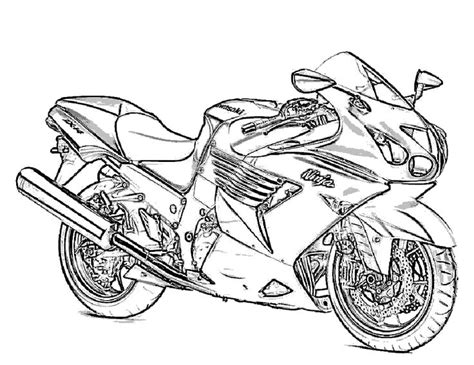 motorcycle coloring page printable