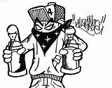 Graffiti Spray Characters Clipart Gangster Clipartmag sketch template