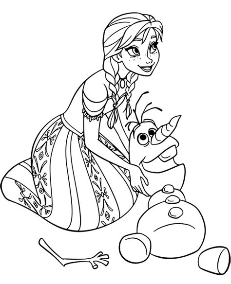 print olaf elsa coloring page frozen topcoloringpagesnet