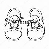 Kinderschuhe Sandals Paare Gezeichnete Colourbox Drawn Getrokken Jonge Zapatos Kontur sketch template