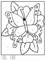 Coloring Butterfly Pages Number Color Numbers Printable Kids Flower Choose Board Books Library Popular Coloringhome sketch template