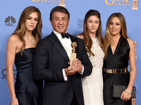 Sylvester Stallone Poses With 3 Grown Up Daughters New Photo Sheknows