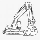 Coloring Excavator Pages Clipart Popular sketch template