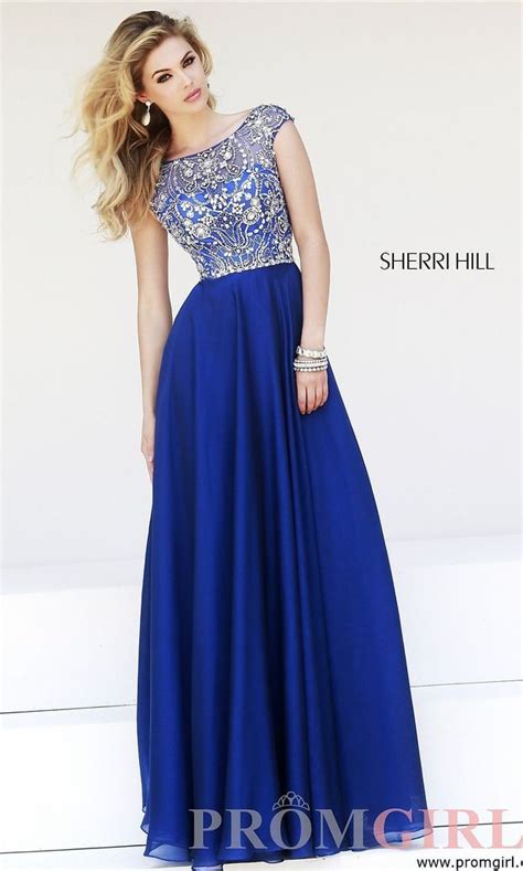 Floor Length Cap Sleeve Dress By Sherri Hill Prom