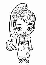 Coloring Leah Shine Shimmer Princess Pages Template Drawing Zac Cartoon Categories sketch template