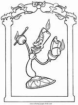 Coloring Pages Disney Beast Beauty Kids Lumiere Sheet Printable Christmas sketch template