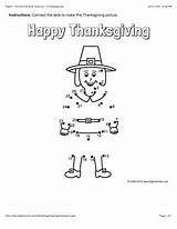 Dots Connect Thanksgiving Pilgrim Bigactivities Coloring Pages sketch template