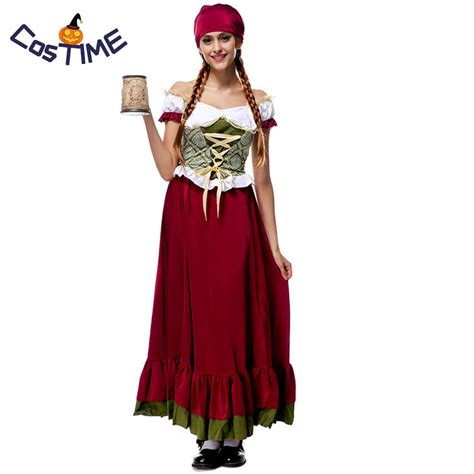 adult bavarian beer girl costume oktoberfest festival costume tavern