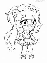 Gacha Life Coloring Pages Color Print Character sketch template