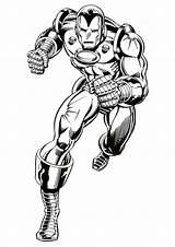 Coloring Superhero Pages Print Iron Man Amazing Size sketch template