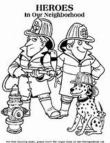 Coloring Firefighter Pages Fire Printable Safety Fireman Color Kids Dog Truck Print Colouring Firefighters Community Firemen Printables Thank Sheets Dalmatian sketch template