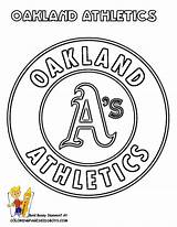 Baseball Oakland Athletics Everfreecoloring Crayon Yescoloring sketch template