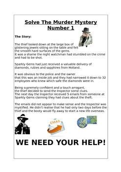 solve  mystery worksheets