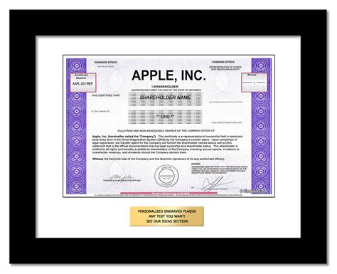 framed apple stock gift