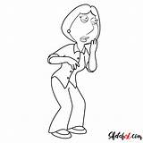 Lois Griffin Guy Family Draw Sketchok Step sketch template