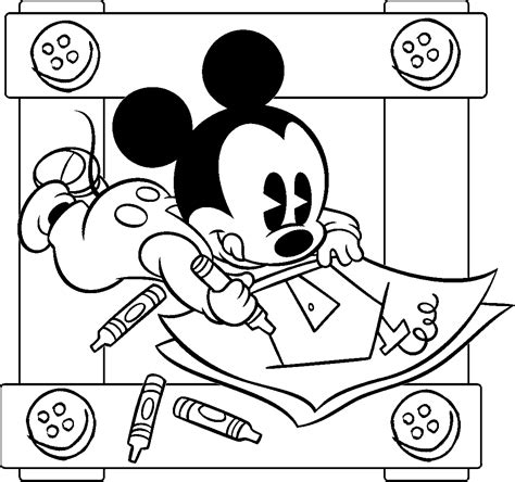 mickey mouse bebe  colorear  imprimir