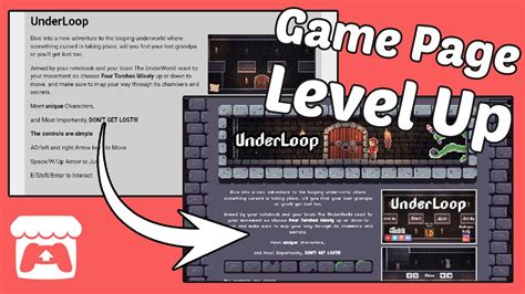 level   itchio game page master itchio  youtube