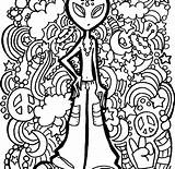 Psychedelic Drawing Drawings Coloring Pages Psychadelic Getdrawings sketch template