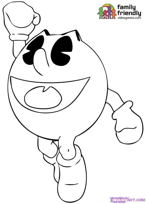 pac man coloring page coloring pages