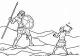 David Goliath Coloring Pages Sunday School sketch template
