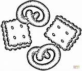 Coloring Pages Salsa Pretzels Pretzel Getcolorings Drawing Chips Template sketch template