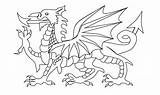 Welsh Bigalbaloo Wales Wels Walijski Walii Flaga Drache Dragons Kolorowanka Grafika Weiß Draak Illustrationer sketch template