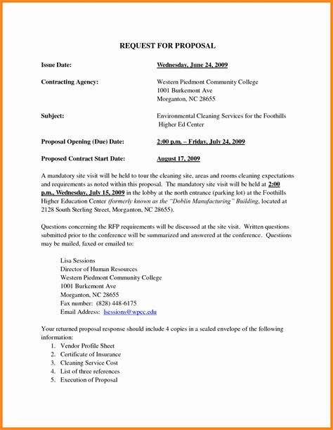 cleaning proposal template  inspirational  janitorial business