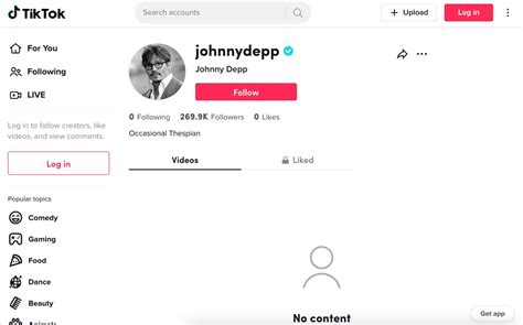 Johnny Depp Joins Tiktok As He Mounts Comeback