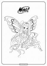 Winx Coloring Enchantix Stella Pages Printable Cbub Whatsapp Tweet Email Club sketch template