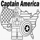 Coloring Captain America Marvel Pages Lego Popular Printable sketch template