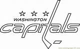 Washington Logo Coloring Nationals Capitals Template Nhl sketch template