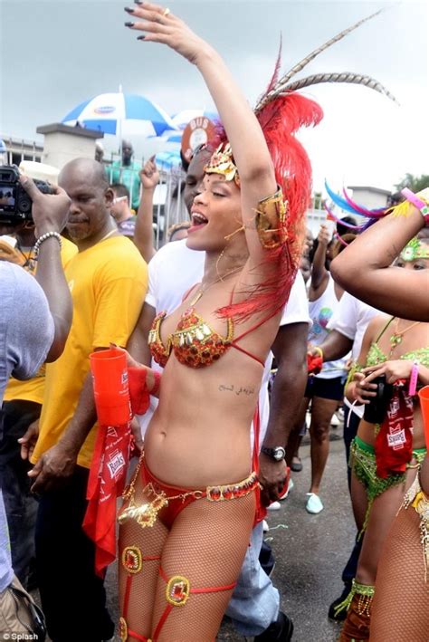 Rihanna Wears Sexy Costume To Barbados Carnival