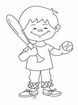 Baseball Coloring Pages Kids Boy Drawing Printable Player Color Sports Sandlot Field Stadium Colouring Giants Sf Print Worksheets Child Template sketch template