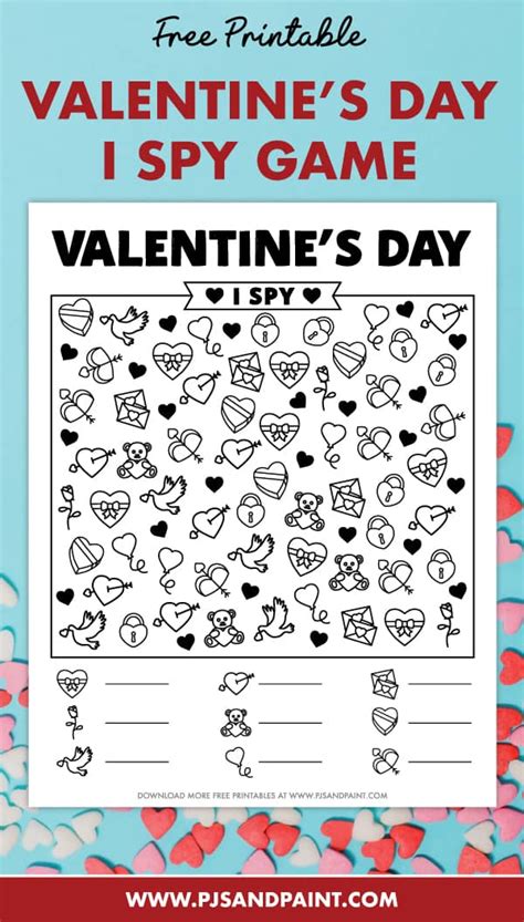 valentines day  spy  printable valentines day games