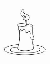 Coloring Pages Candle School Printable Color Candles Plate sketch template