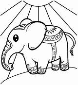 Elephant Coloring Circus Pages Eyed Big Printable Tent Front Color Getcolorings Baby sketch template