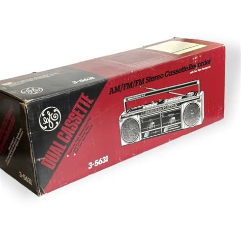 rare vintage ge general electric   amfm stereo dual cassette recorder  picclick