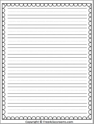 printable writing paper stationary primary lines freeclassrooms