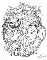 Wonderland Tattoo Alice Flash Cat Cheshire Coloring Pages Deviantart Caterpillar Evil Drawing Quotes Adult Tattoos Creepy Cry Laugh Later Now sketch template