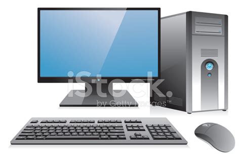 desktop computer workstation stock vector freeimagescom