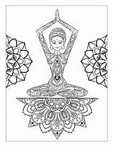 Mandala Mandalas Poses Getcolorings Chakra sketch template