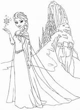 Go Let Coloring Elsa Cartoon Getcolorings Pages Charact Frozen Color sketch template
