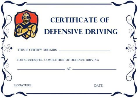 unique safe driving certificate template training certificate