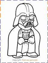 Vader Darth Coloring Baby sketch template