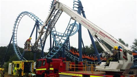 man cut free from rollercoaster as terrified thrill seekers trapped