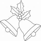 Christmas Coloring Bells Pages Bell Template Pic sketch template