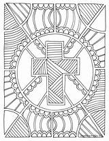 Coloring Pages Bible Cross Easter Religious Religion Christian Adults Sheets Adult Doodle Jesus Printable Crafts Kids Books Color Para Colouring sketch template