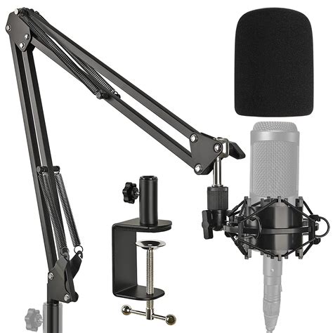 buy  mic stand  shock mount  pop filter suspension scissor boom arm  upgraded