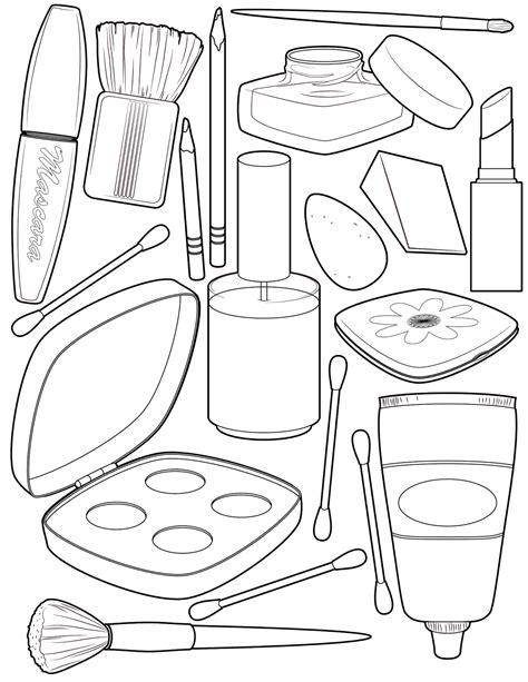 friday makeup coloring page printable coloring pages cute