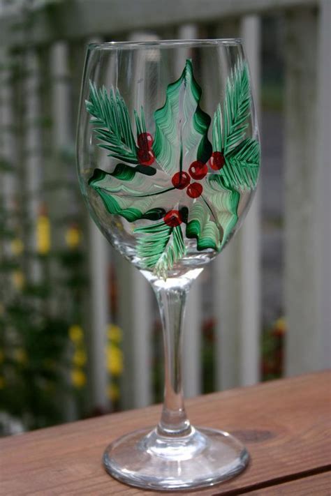 One Stroke Hand Painted Wine Glasses Hand Painted Wine Glasses Wine